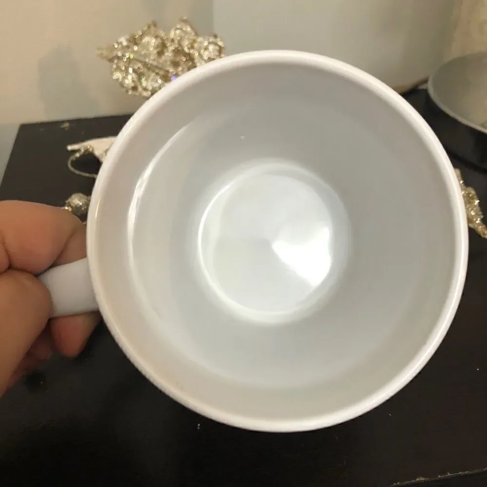Starbucks Short White Ceramic Coffee Mug